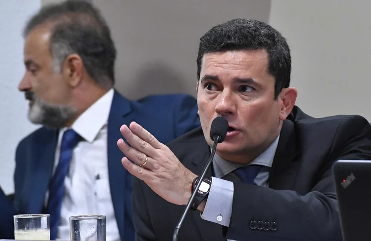 Moro: ministro está prestando esclarecimentos no Senado Federal sobre supostas mensagens (Geraldo Magela/Agência Senado)