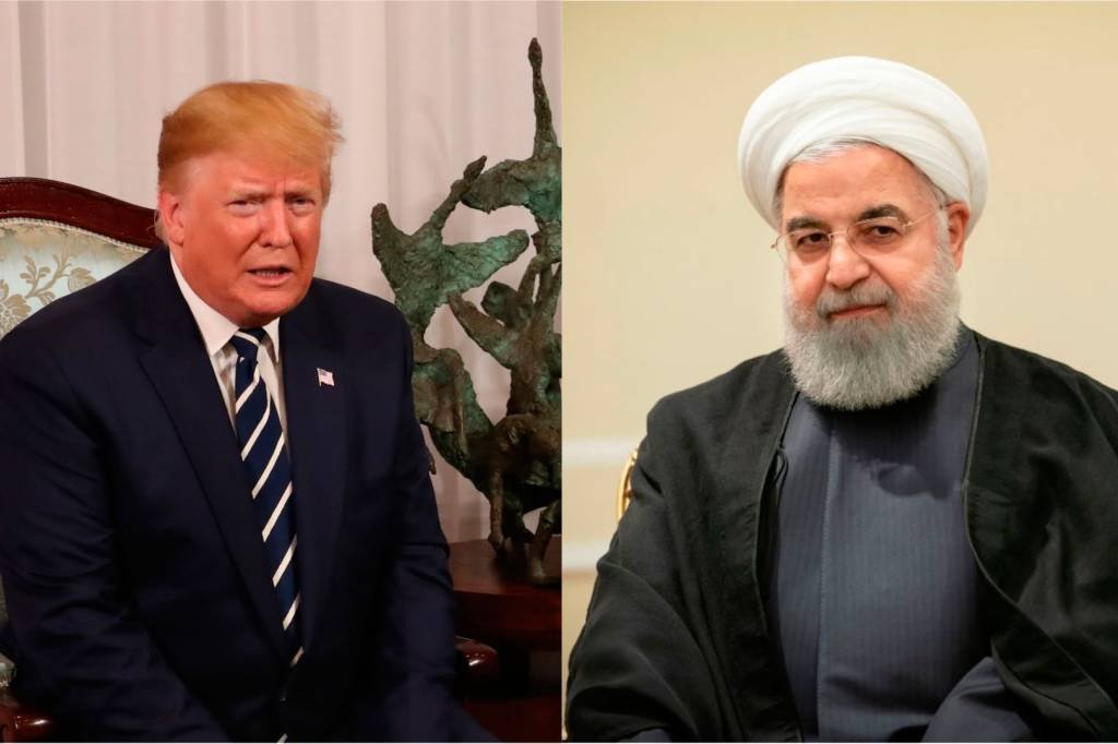 Donald Trump e Hassan Rouhani: encontro entre países deve acontecer neste mês (Pool/Base de Dados/Getty Images)