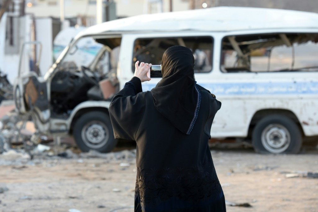 Arábia Saudita: mulheres e crianças estão entre os feridos, afirmou o porta-voz (AFP/AFP)