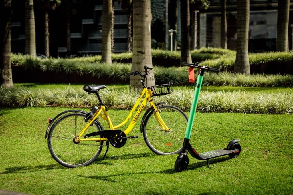 Bicicleta da Yellow e patinete da Grin: a Grow atende cinco milhões de usuários e está em 19 cidades de sete países da América Latina (Marcio Bruno/Grow/Divulgação)
