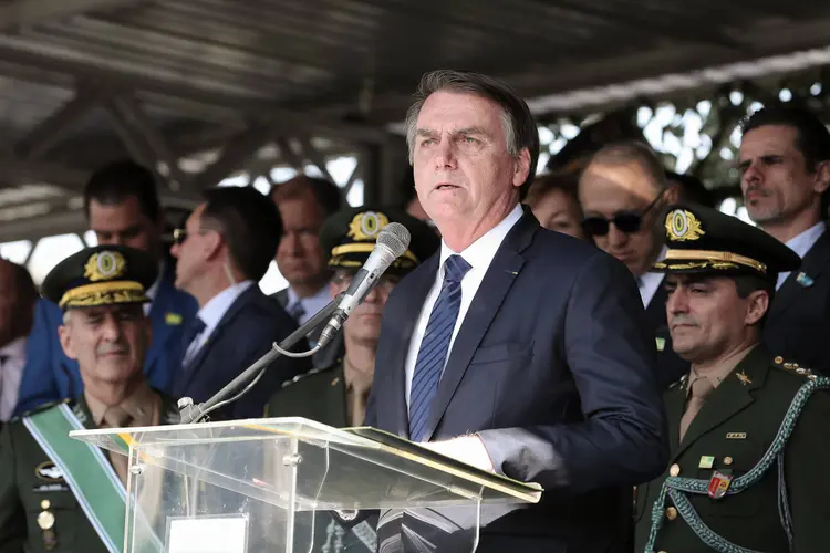 Apoio: Bolsonaro é fortemente ligado à categoria de policiais militares (Marcos Corrêa/PR/Flickr)