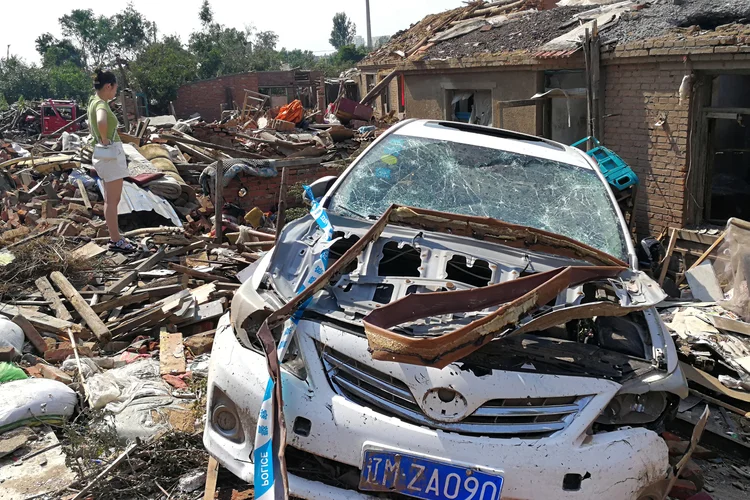 Tornado na China: seis pessoas morreram e mais de 190 ficaram feridas (Stringer/Reuters)