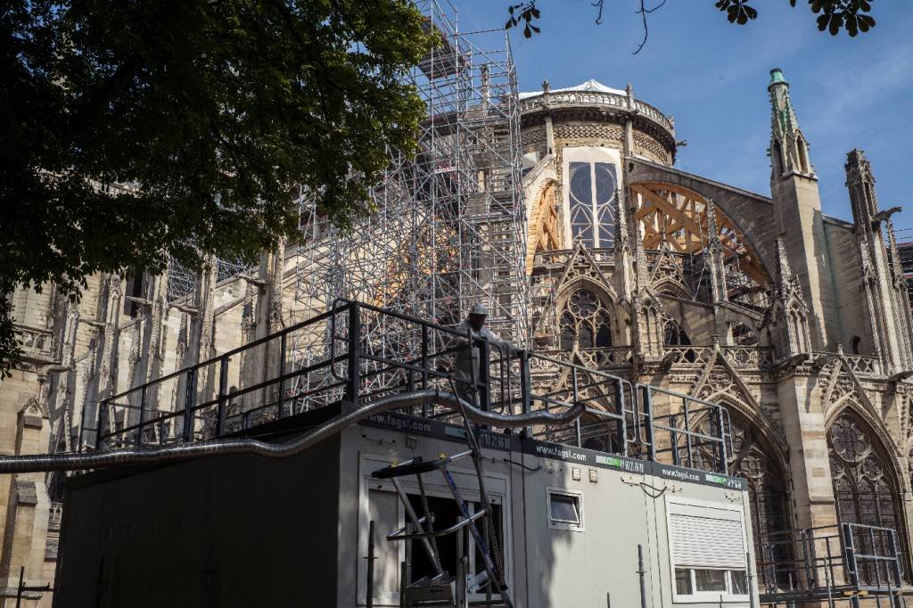 Catedral de Notre-Dame: local foi destruído por um incêndio em 15 de abril (Rafael Yaghobzadeh/Reuters)