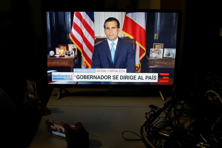 Ricardo Rosselló: governador de Porto Rico anunciou sua renúncia na noite desta quarta-feira (Marco Bello/Reuters)