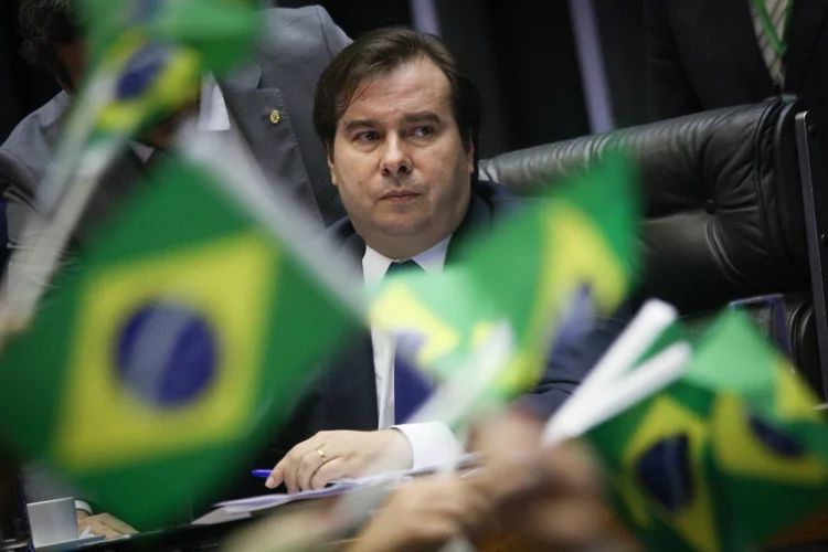 Rodrigo Maia: presidente da Câmara disse que há hoje ambiente de modernização e eficiência do Estado que independe "desse problema do PSL". (Andre Coelho/Bloomberg)