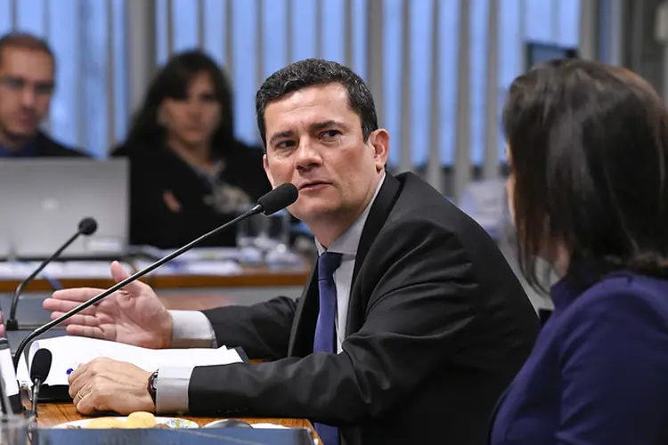 Sergio Moro: Ministro da Justiça comentou sobre suporta mensagem divulgada pela revista Veja em que orienta MP sobre provas contra réu (Jefferson Rudy/Agência Senado)
