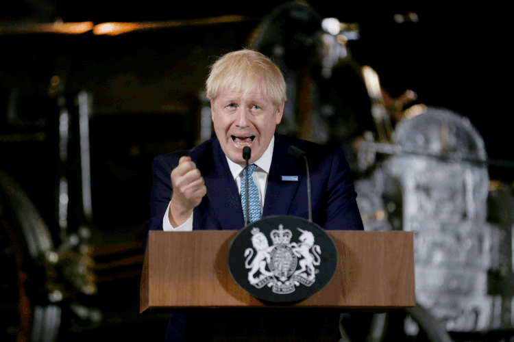 Boris Johnson: político assumiu o cargo no lugar de Theresa May (Lorne Campbell/Reuters)