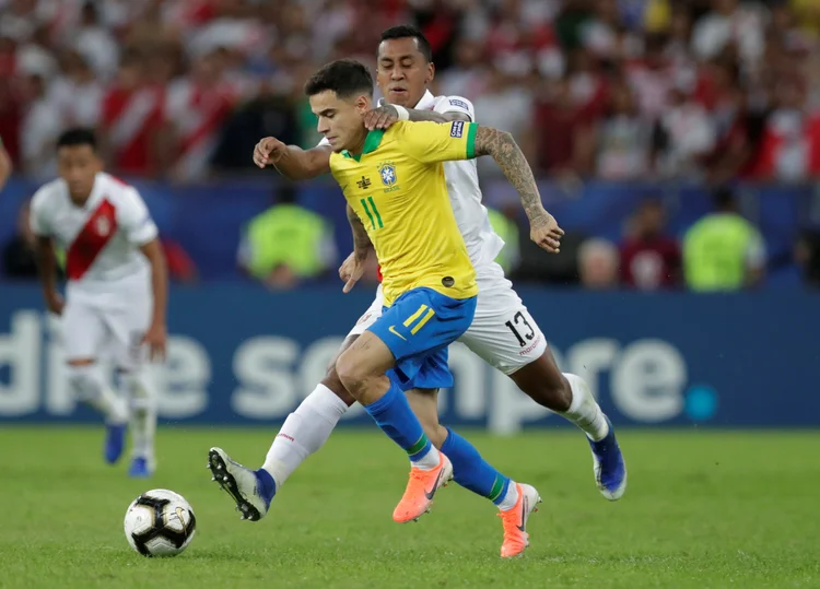 Brasil x Peru: os dos primeiros gols foram feitos ainda no primeiro tempo da partida (Henry Romero/Reuters/Reuters)