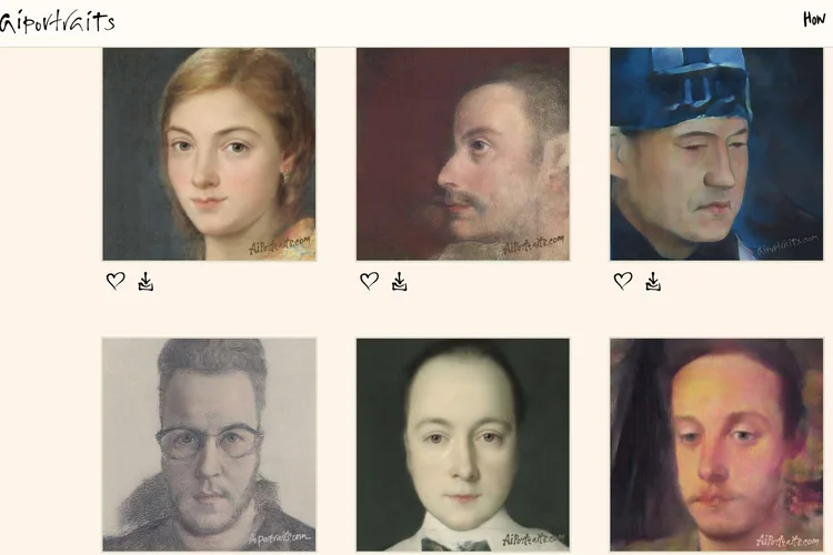 AI Portraits: site converte imagens em retratos (AIPortraits/Reprodução)