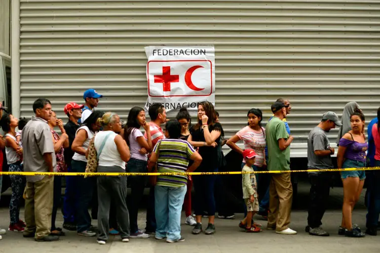 Venezuela: País recebe primeiro ajuda europeia levada pela Cruz Vermelha (Agence France-Presse/AFP)
