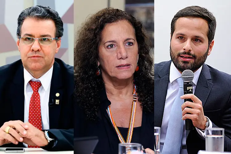 Capitão Augusto, Jandira Feghali e Marcelo Calero: deputados analisam primeiro semestre do Congresso no governo Bolsonaro (Agência Câmara/Montagem/Exame)