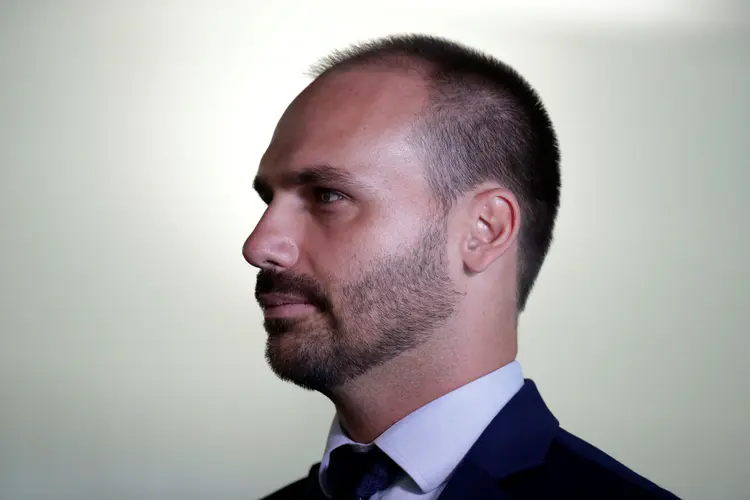 Eduardo Bolsonaro: presidente tem insistido em indicar o filho para a embaixada americana (Ueslei Marcelino/Reuters)