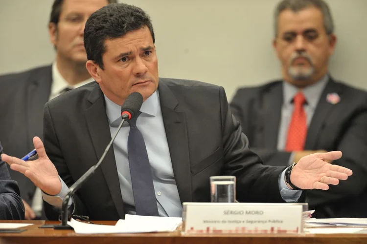 Moro: a audiência se transformou em uma arena de embates entre deputados da oposição e o ex-juiz da Lava Jato. (Fabio Rodrigues Pozzebom/Agência Brasil)