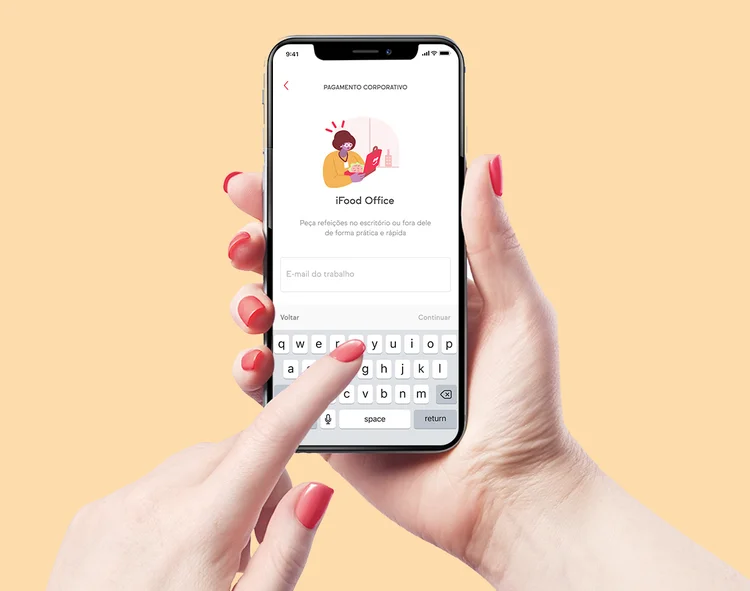 iFood Empresas: nova funcionalidade vai criar opção para refeições corporativas no mesmo aplicativo que já é usado por pessoas físicas (iFood/Divulgação)
