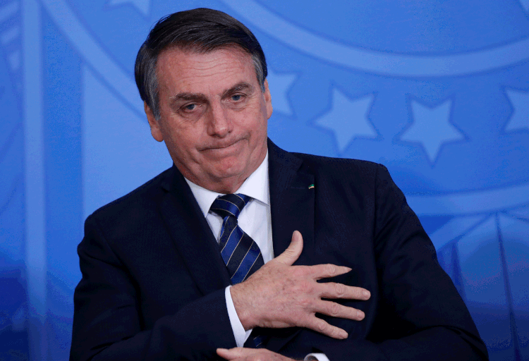 Jair Bolsonaro: confiante na aprovação nesta semana da Proposta de Emenda à Constituição (PEC) da reforma da Previdência. (Adriano Machado/Reuters)