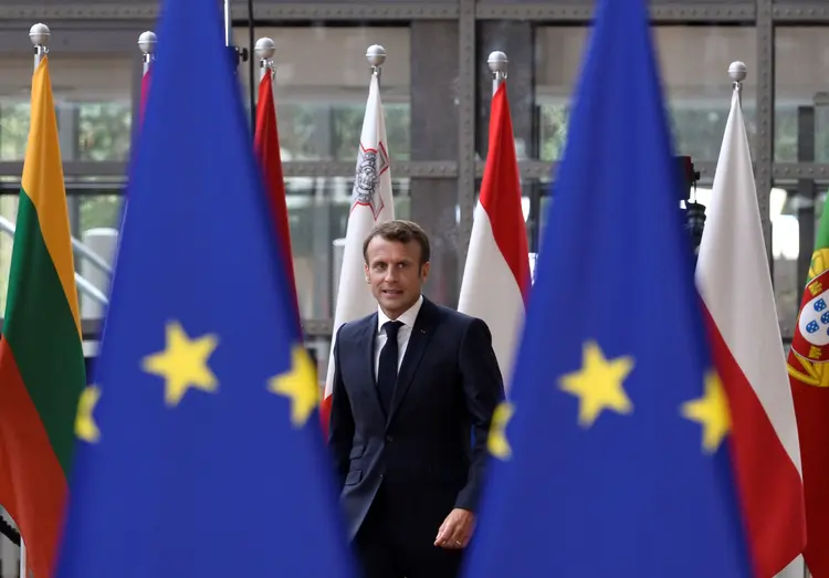 Emmanuel Macron: governo francês é questionado pelo Senado por conta de acordo entre Mercosul e União Europeia (Johanna Geron/Reuters)