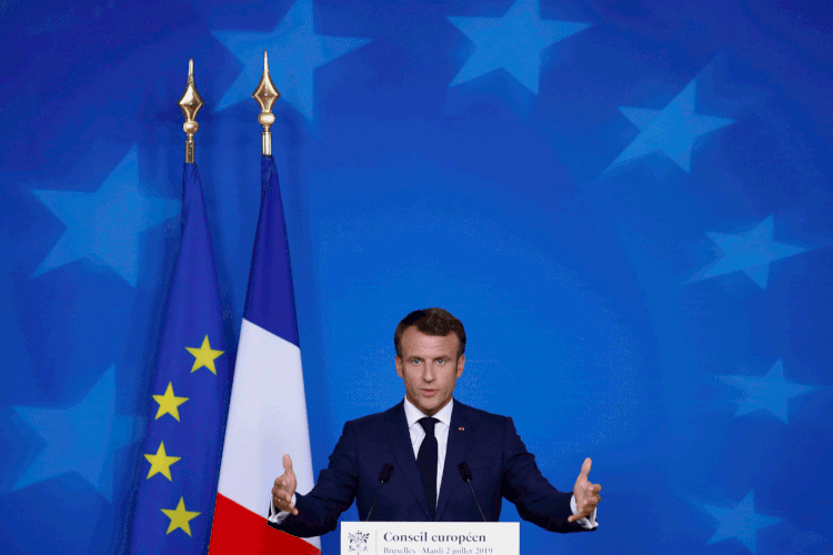 Emmanuel Macron: presidente francês participou de conferência da União Europeia (Francois Lenoir/Reuters)
