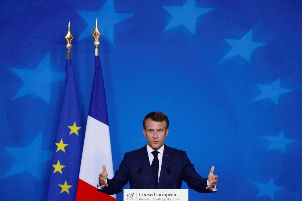 Emmanuel Macron: presidente francês participou de conferência da União Europeia (Francois Lenoir/Reuters)