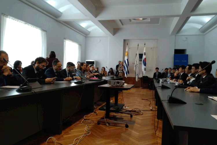 Mercosul - Coreia do Sul: representantes das duas partes estão reunidos em Montevidéu (Mercosul/Twitter/Reprodução)