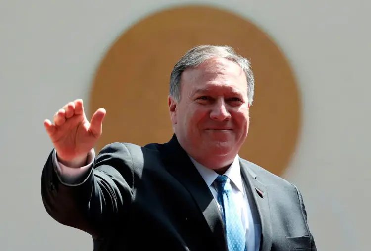 Mike Pompeo: "Quando tentaram ganhar vantagem na negociação realizando ataques terroristas, Trump tomou a decisão adequada" (AGENCE FRANCE-PRESSE/AFP)