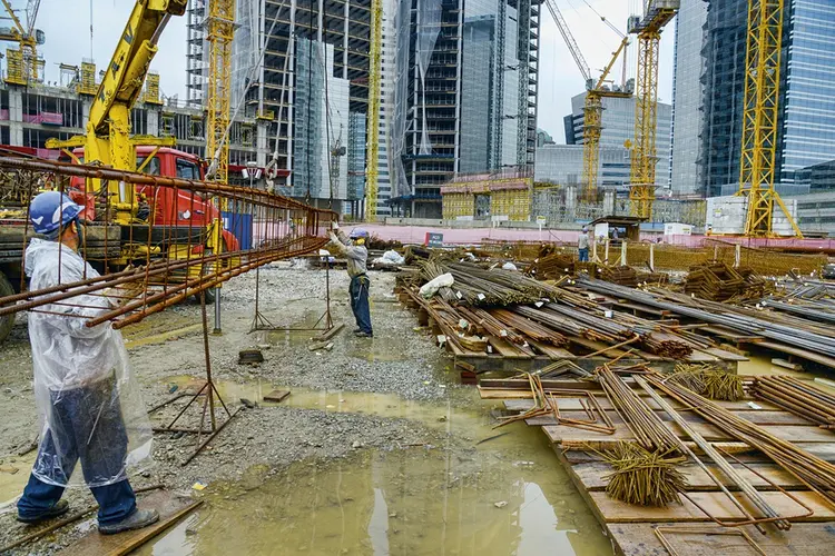 Obra da Odebrecht. (Paulo Fridman/Getty Images)