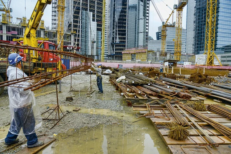 Obra da Odebrecht. (Paulo Fridman/Getty Images)