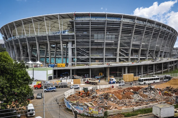 Obra da OAS: a empresa recomprou em maio 95% das dívidas internacionais (Mauro Akin Nassor/FotoArena/Reprodução)