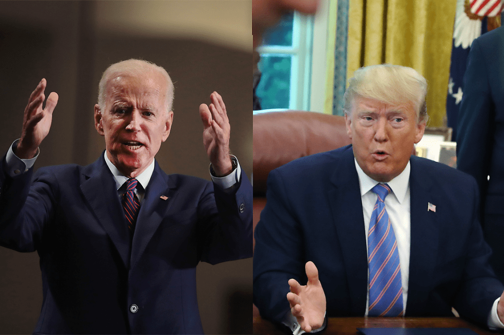Joe Biden; Donald Trump (Montagem/Exame)