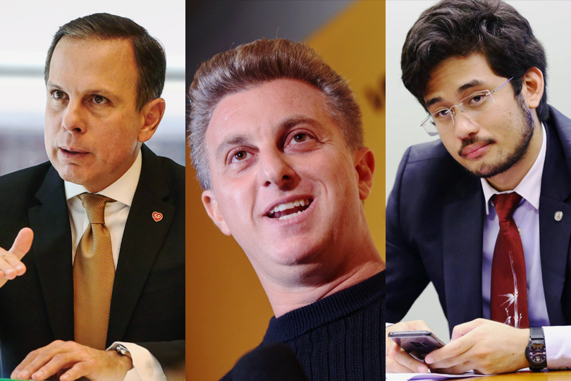 Doria, Huck e Kataguiri: os três serão participantes do EXAME Fórum (Montagem/Exame)