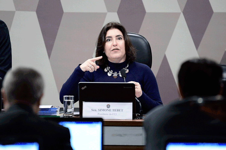 Simone Tebet: senadora disse que os parlamentares não têm pressa para aprovação das medidas enviadas pelo governo (Pedro França/Agência Senado)