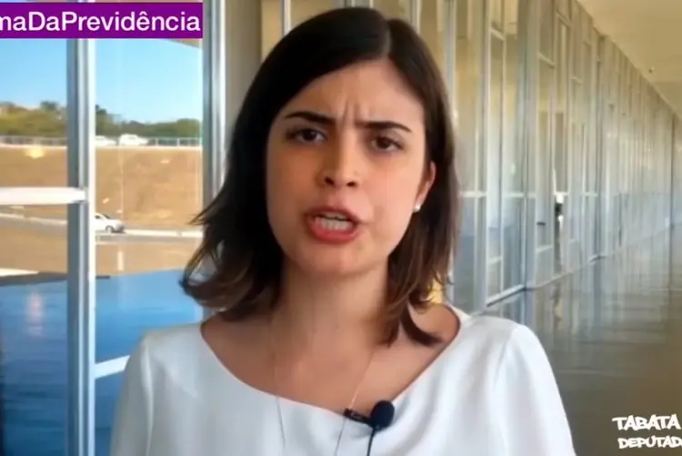 Tabata Amaral: deputada justifica voto favorável à reforma da Previdência em vídeo (Facebook/Reprodução)