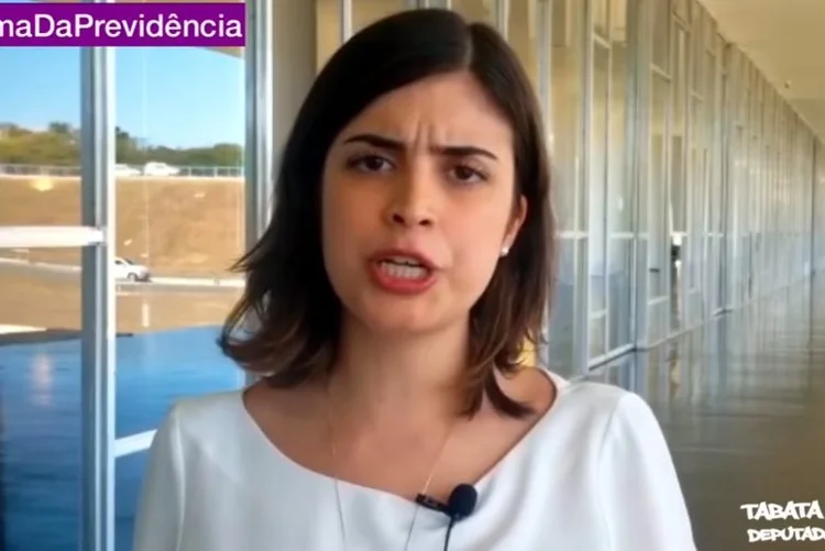 Tabata Amaral: deputada justifica voto favorável à reforma da Previdência em vídeo (Facebook/Reprodução)