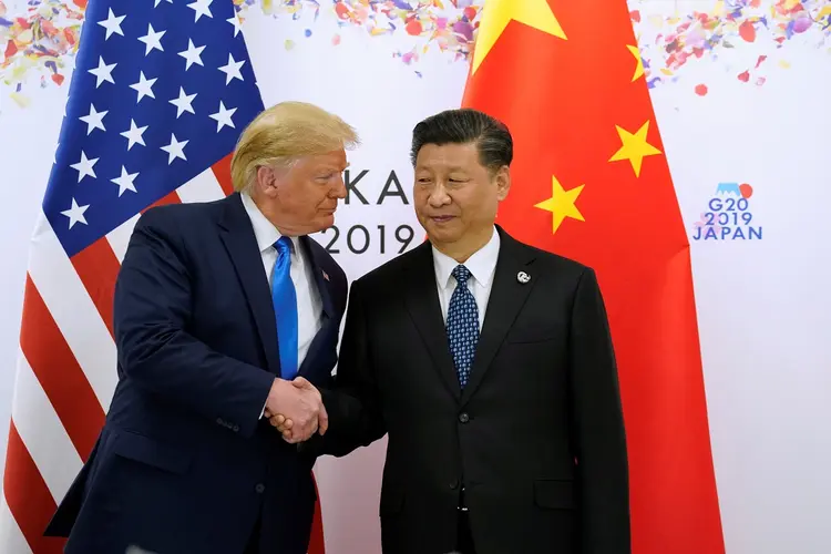 Trump e Xi em Osaka: cessar-fogo na criação de novas tarifas comerciais (Kevin Lamarque/Reuters)