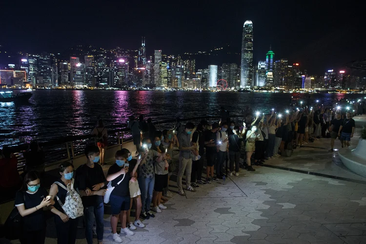 Hong Kong: as manifestações começaram no início de junho e podem afetar as negociações entre EUA e China (Thomas Peter/Reuters)