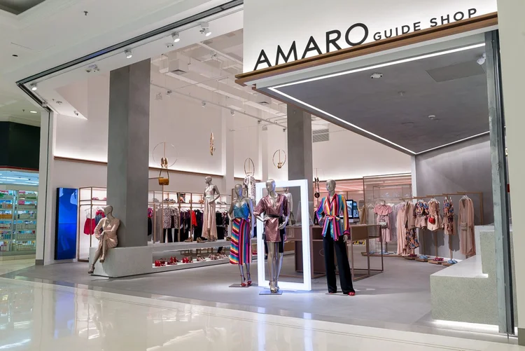 Loja da Amaro, na cidade de São Paulo: varejista omnichannel tem 18 unidades físicas em operação, responsáveis por um quarto das vendas (Amaro/Divulgação)
