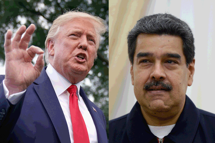Venezuela: o governo Maduro rompeu relações com os EUA em janeiro (Montagem/Exame)