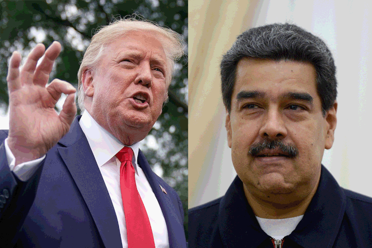 Donald Trump: "Esta ação é consequência da soberba de uma usurpação inviável e indolente. Aqueles que a mantêm, beneficiando-se da fome e da dor dos venezuelanos, devem saber que há consequências" (Montagem/Exame)