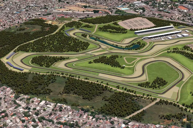 Perspectiva do autódromo do Rio de Janeiro, divulgada pela Prefeitura (Prefeitura do Rio de Janeiro/Divulgação)