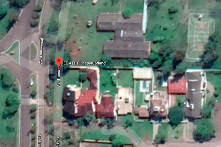 IEE Assis Chateaubriand: caso ocorreu na escola em Charqueadas, no Rio Grande do Sul (Google Maps Satélite/Reprodução)