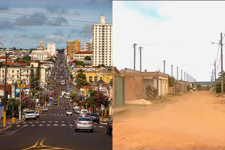 Desigualdade em São Paulo (Wikemmedia Commons/Montagem/Exame)