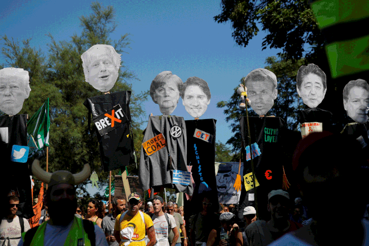 G7: protestantes marcam presença na cúpula do G7 (Stephane Mahe/Reuters)