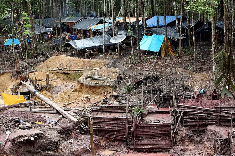 Garimpo: atualmente, mais de 15 mil garimpeiros ilegais exploram ouro na maior terra indígena brasileira (Susan Schulman/Getty Images)