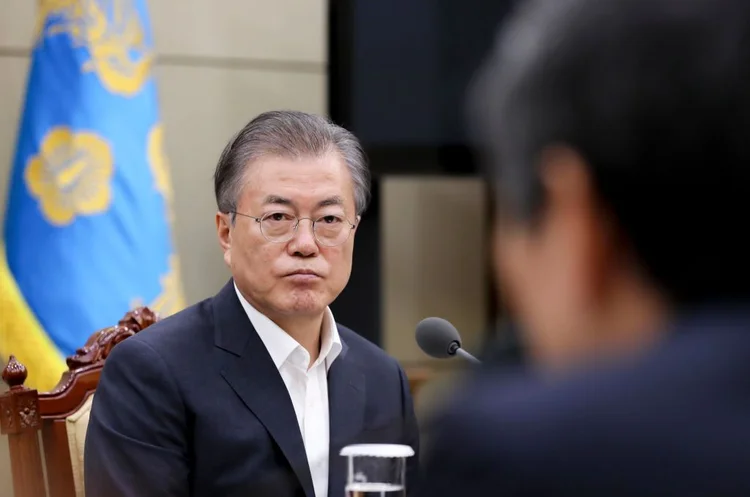 Diplomacia: o Japão retirou a Coreia do Sul de uma lista de parceiros preferenciais para exportações (South Korean Presidential Blue House/Getty Images)