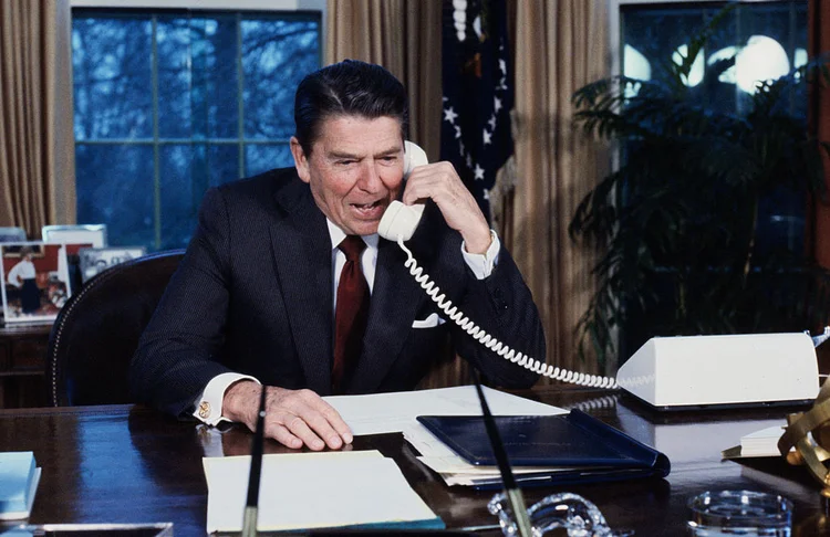 Ronald Reagan: "Ver esses macacos destes países africanos, vão se danar" disse o ex-presidente (Bettmann/Getty Images)