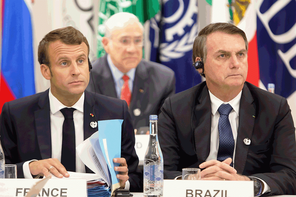 Macron sobre Bolsonaro: "acho que os brasileiros têm um pouco de vergonha"