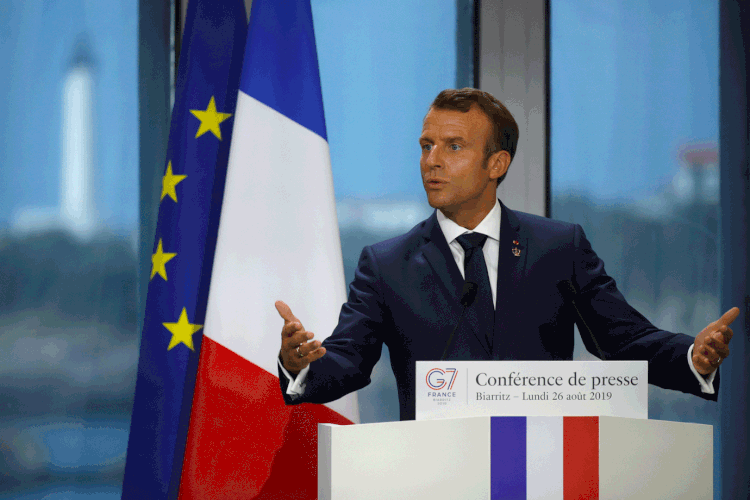 Emmanuel Macron: presidente critica postura de Bolsonaro diante de incêndios na Amazônia (Philippe Wojazer/Reuters)