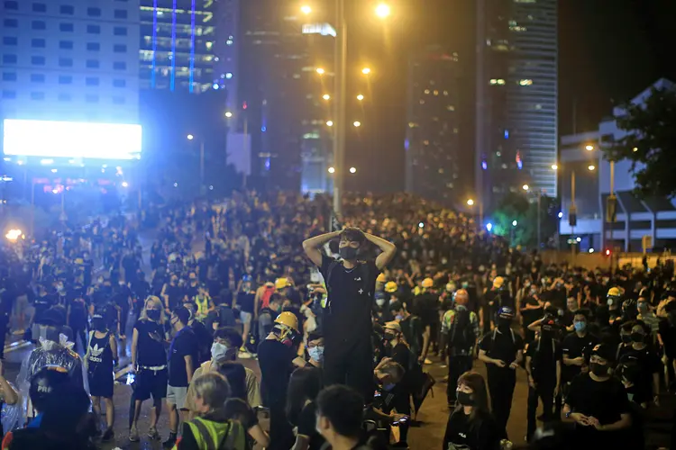 Protestos em Hong Kong: população está nas ruas protestando contra o governo local e a autoridade da China (Aly Song/Reuters)