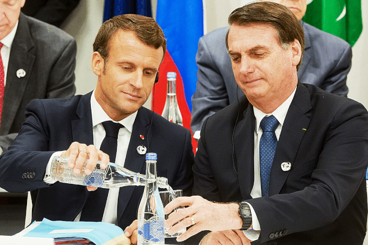 Macron e Bolsonaro: relação conflituosa (Frederico Mellado/ARG/Flickr)