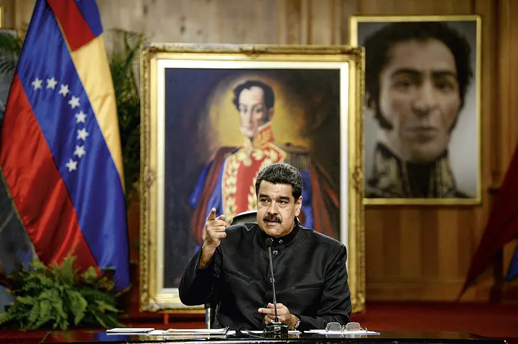 Maduro: O governo cotiza cada petro em cerca de 60 dólares, embora seu valor seja flutuante (Federico Parra/AFP Photo)