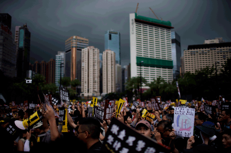 Hong Kong: manifestantes protestam pela democracia (Aly Song/Reuters)